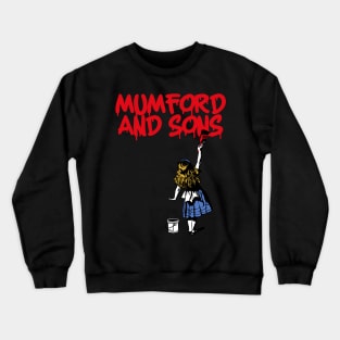 mumford ll girls with red paint Crewneck Sweatshirt